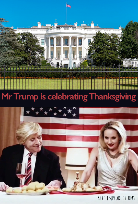 Mr Trump is celebrating Thanksgiving film poster
